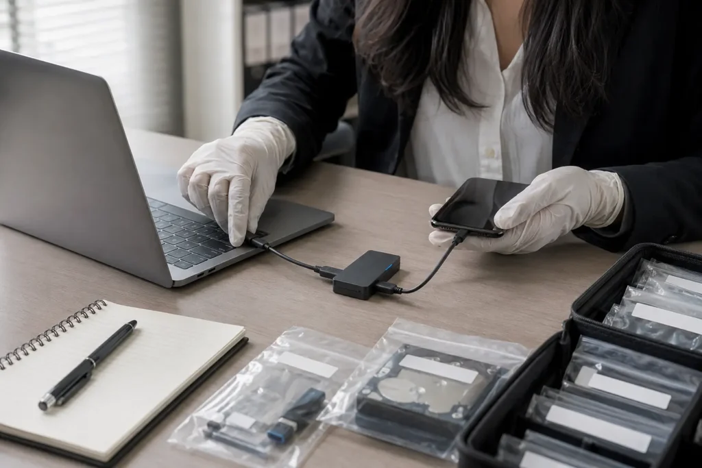Perita preserva notebook, smartphone e mídias na cadeia de custódia da prova digital