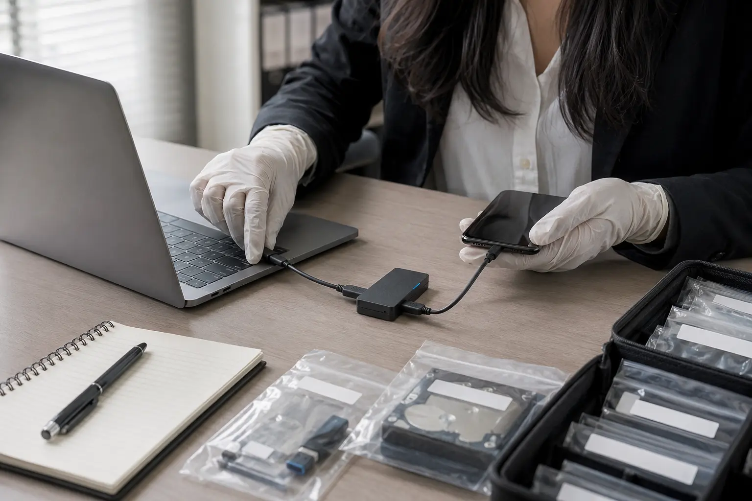 Perita preserva notebook, smartphone e mídias na cadeia de custódia da prova digital
