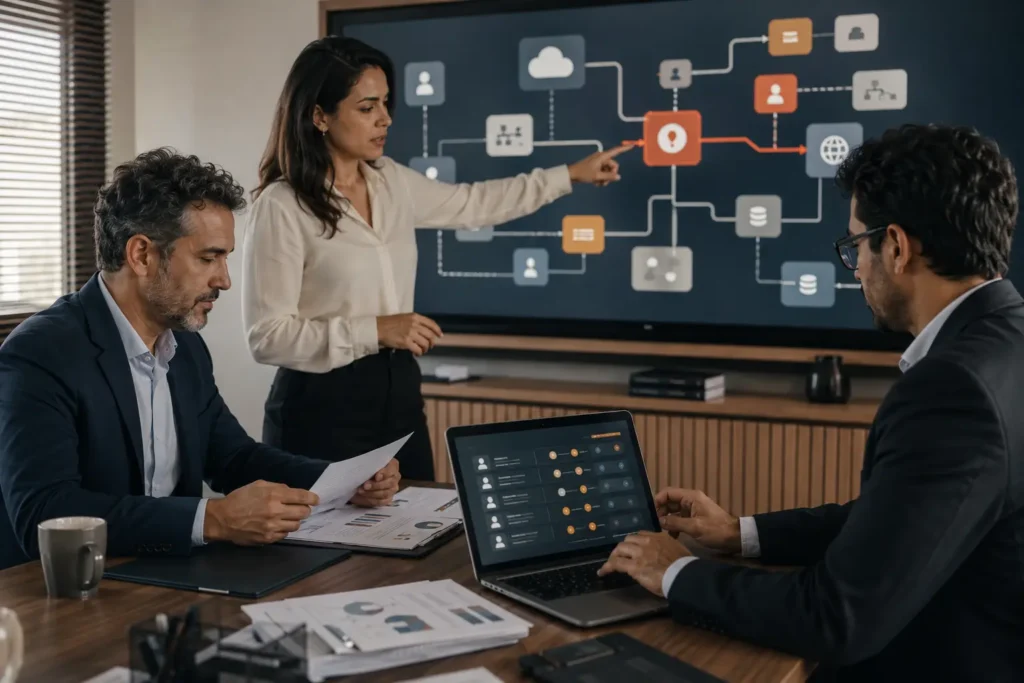 Equipe mapeia sistemas e fornecedores em programa de compliance digital
