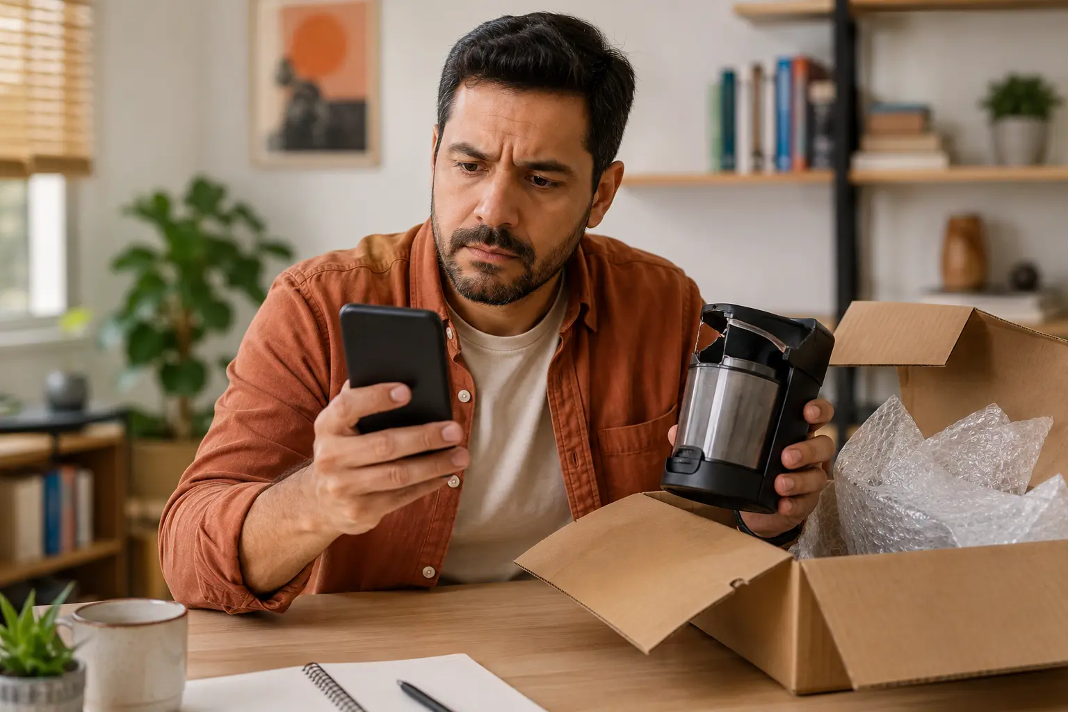 Consumidor solicita reembolso na Shopee após receber produto danificado