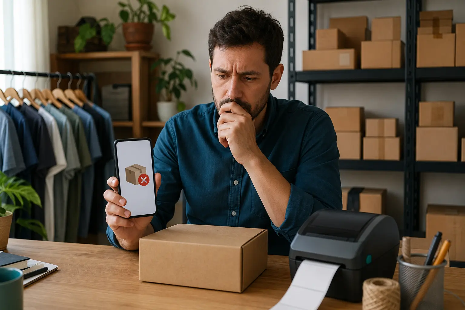 Vendedor analisa venda cancelada no Mercado Livre pelo celular
